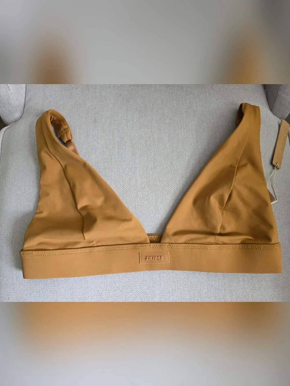 Skims  Swim Bikini Top In Almendra. Size L NWT.